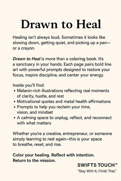 Drawn to Heal: Interactive Adult Coloring Workbook (Digital Download)